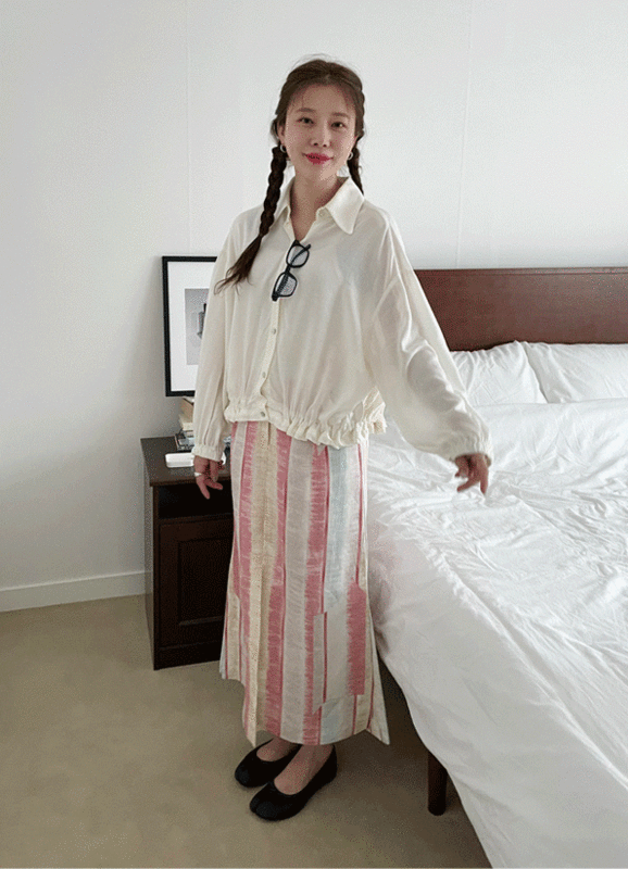 Restock / Paint Slit Skirt (1 color)