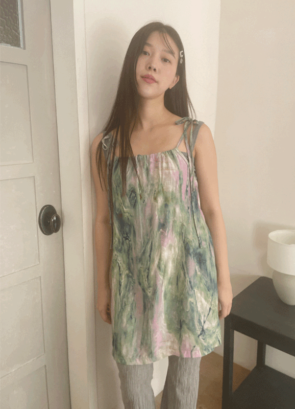 花纹图案连衣裙 (3colors)