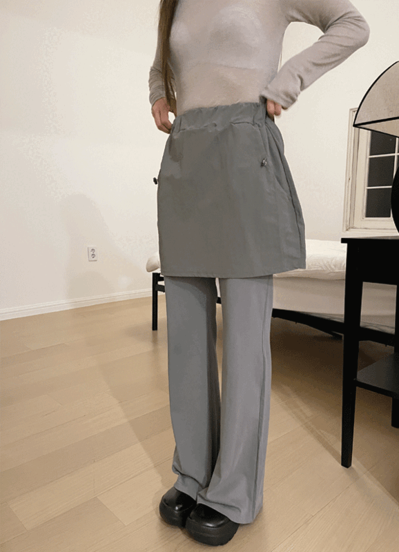 Ted Layered Skirt Pants (2 colors)