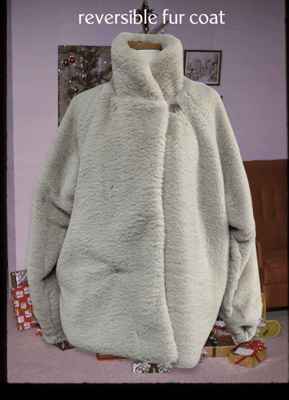 md Recommendation / Bear Fur Reversible Fur Coat (2 colors)