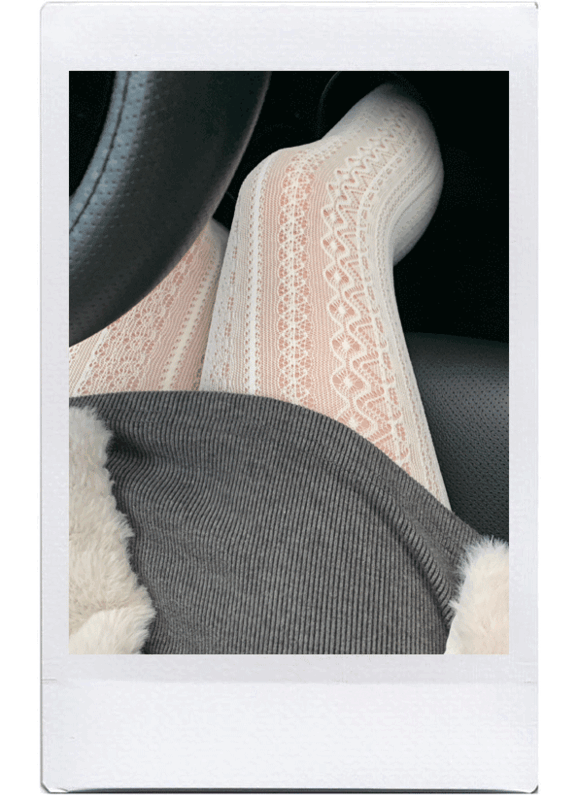 Swan lace stockings (1 color)